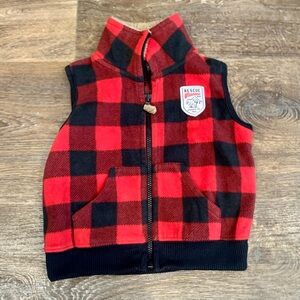 ❤️🖤 Carter’s Buffalo Plaid Fleece Vest 🖤❤️